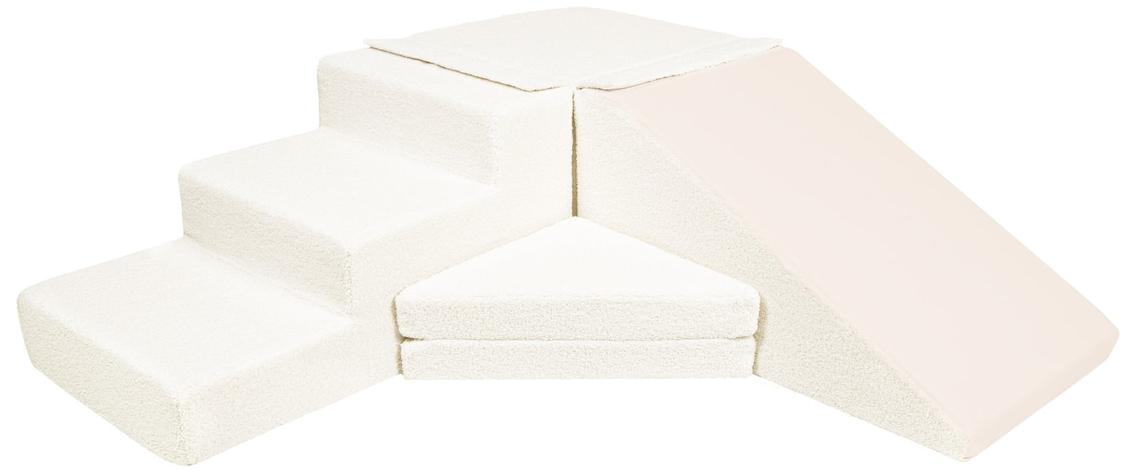 FORSALA - Slide and step kubbar bouclé beige