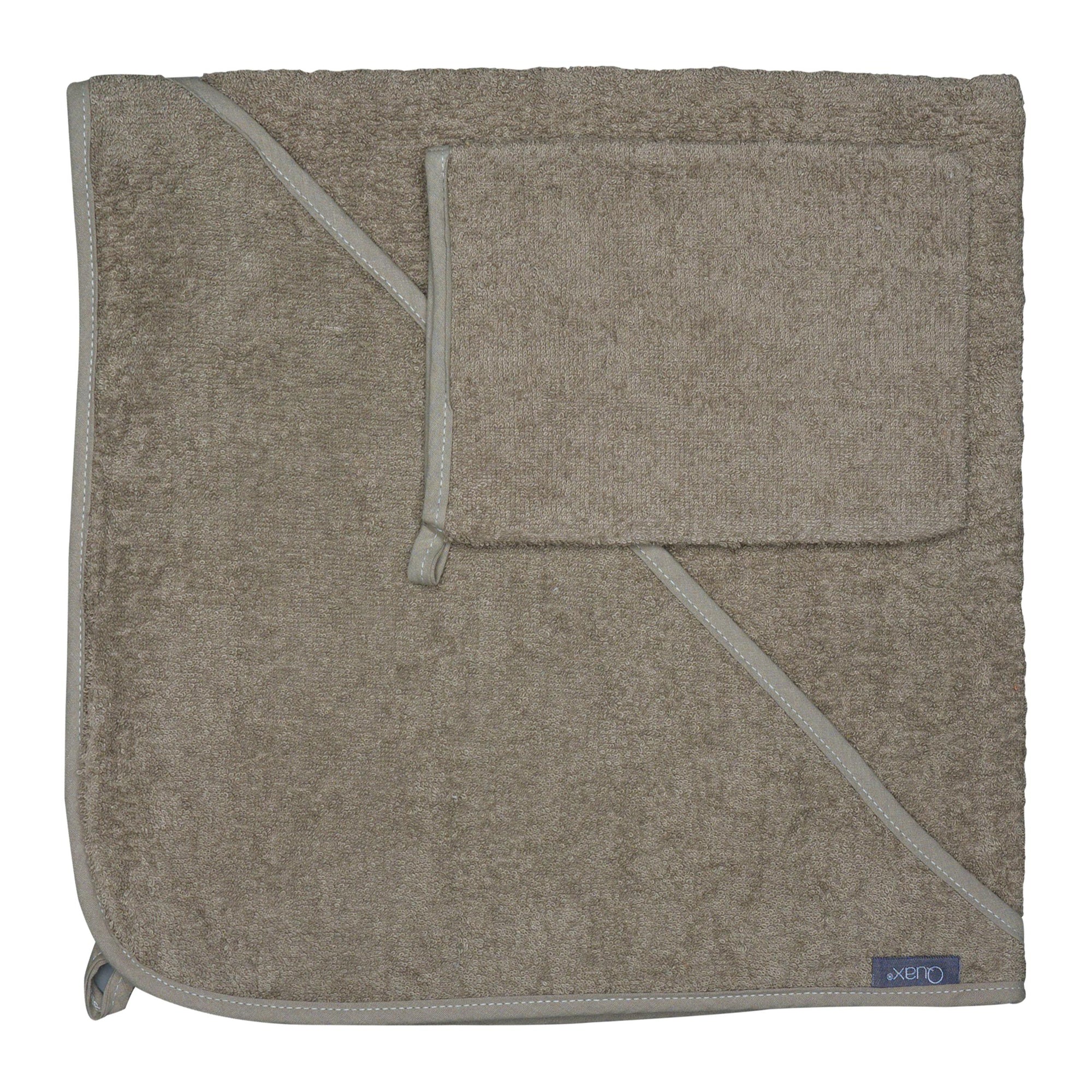 Handklæði með hettu og þvottapoki