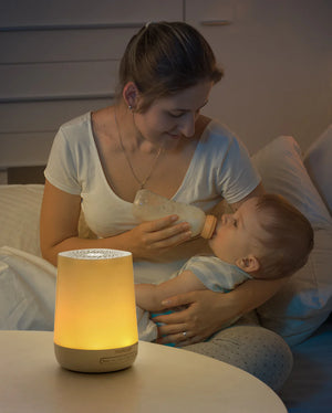 White Noise Tæki með Næturljósi - Momcozy Smart Baby Sound Machine, App Remote Control