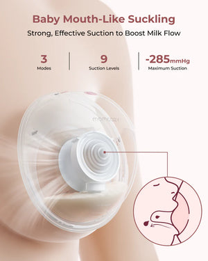 FORSALA - M5 Smart Handfrjáls brjóstapumpa - Momcozy M5 Smart Wearable Breast Pump Red Double Packs – Upgraded with App Control