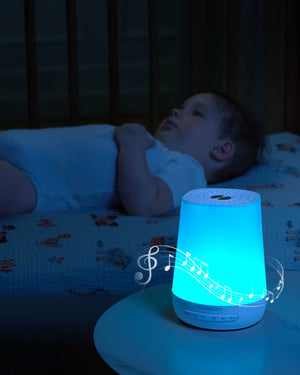 White Noise Tæki með Næturljósi - Momcozy Smart Baby Sound Machine, App Remote Control