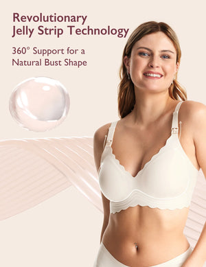 Gjafahaldari - Jelly Strip Seamless Nursing Bra YN46