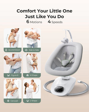FORSALA - Momcozy Ömmustóll - Momcozy CocoSway 3D-Motion Electric Baby Swing