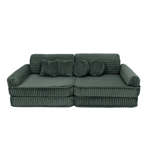 Modular Churros Leiksófi - Pine Forest Green