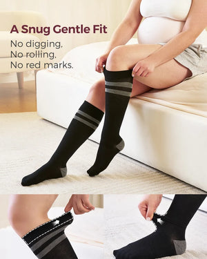 Momcozy Compression Socks for Women Wide Calf - Stuðningssokkar 2stk
