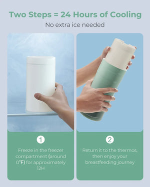 Momcozy Portable Baby Bottle Cooler for travel - ferðakælir fyrir brjóstamjólk 355 ml