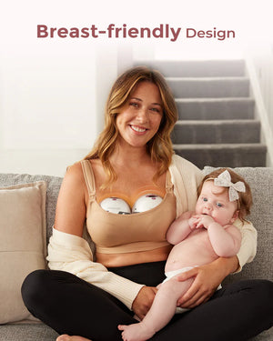 FORSALA - M5 Smart Handfrjáls brjóstapumpa - Momcozy M5 Smart Wearable Breast Pump Red Double Packs – Upgraded with App Control