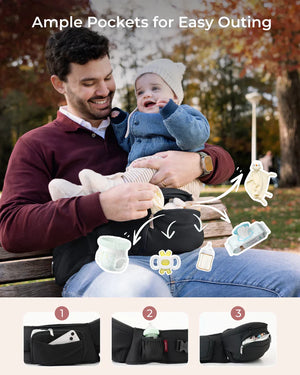 Burðarpoki með mjaðmasæti