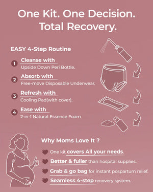 Nauðsynjapakki fyrir bata eftir fæðingu - Momcozy Postpartum Recovery Essentials Kit