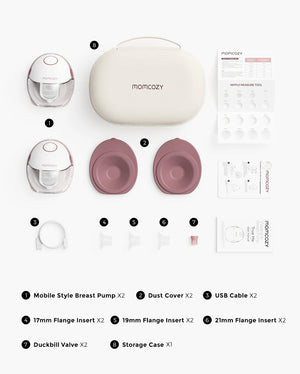 FORSALA - M6 Handfrjáls brjóstapumpa - Momcozy Mobile Style™ Hands-free Slim Breast Pump | M6