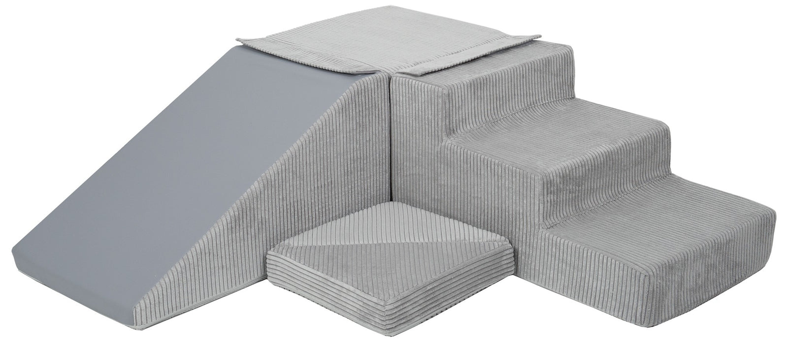 FORSALA - Slide and step kubbar flauel grátt