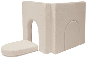 Modular Bouclé Leiksófi Beige/Hvítur