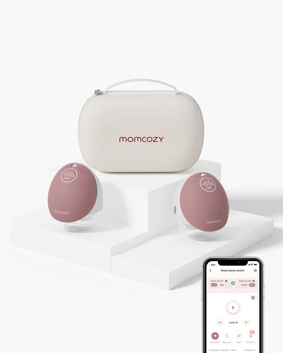 M9 Handfrjáls brjóstapumpa með snjallstýringu - Momcozy Mobile Flow™ Hands-Free Breast Pump | M9