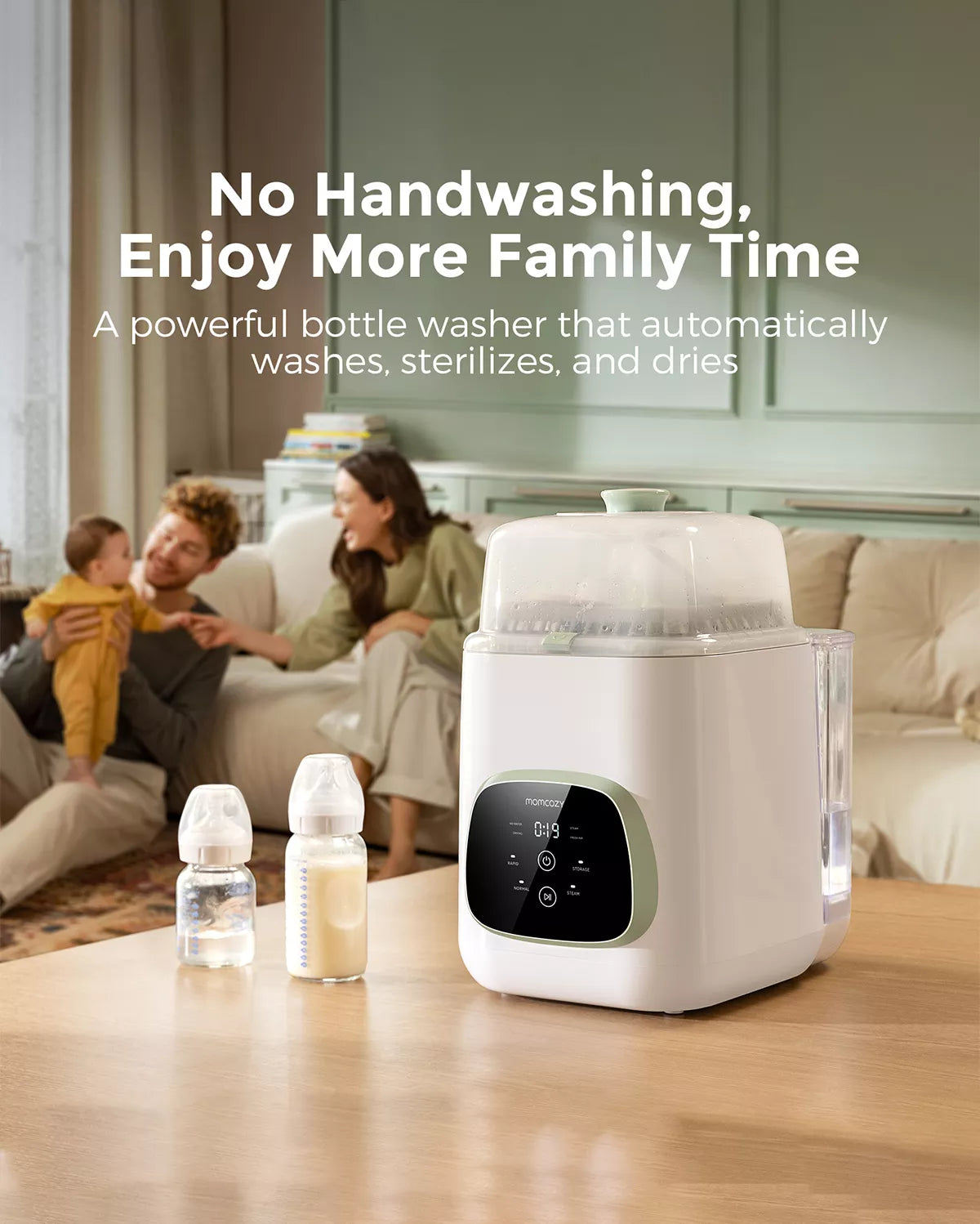 Pela sótthreinsi og uppþvottavéla - Momcozy KleanPal Pro Baby Bottle Washer and Sterilizer