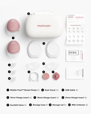 M9 Handfrjáls brjóstapumpa með snjallstýringu - Momcozy Mobile Flow™ Hands-Free Breast Pump | M9