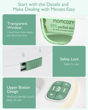 blautþurrkubox með hita - Momcozy Baby Wipe Warmer
