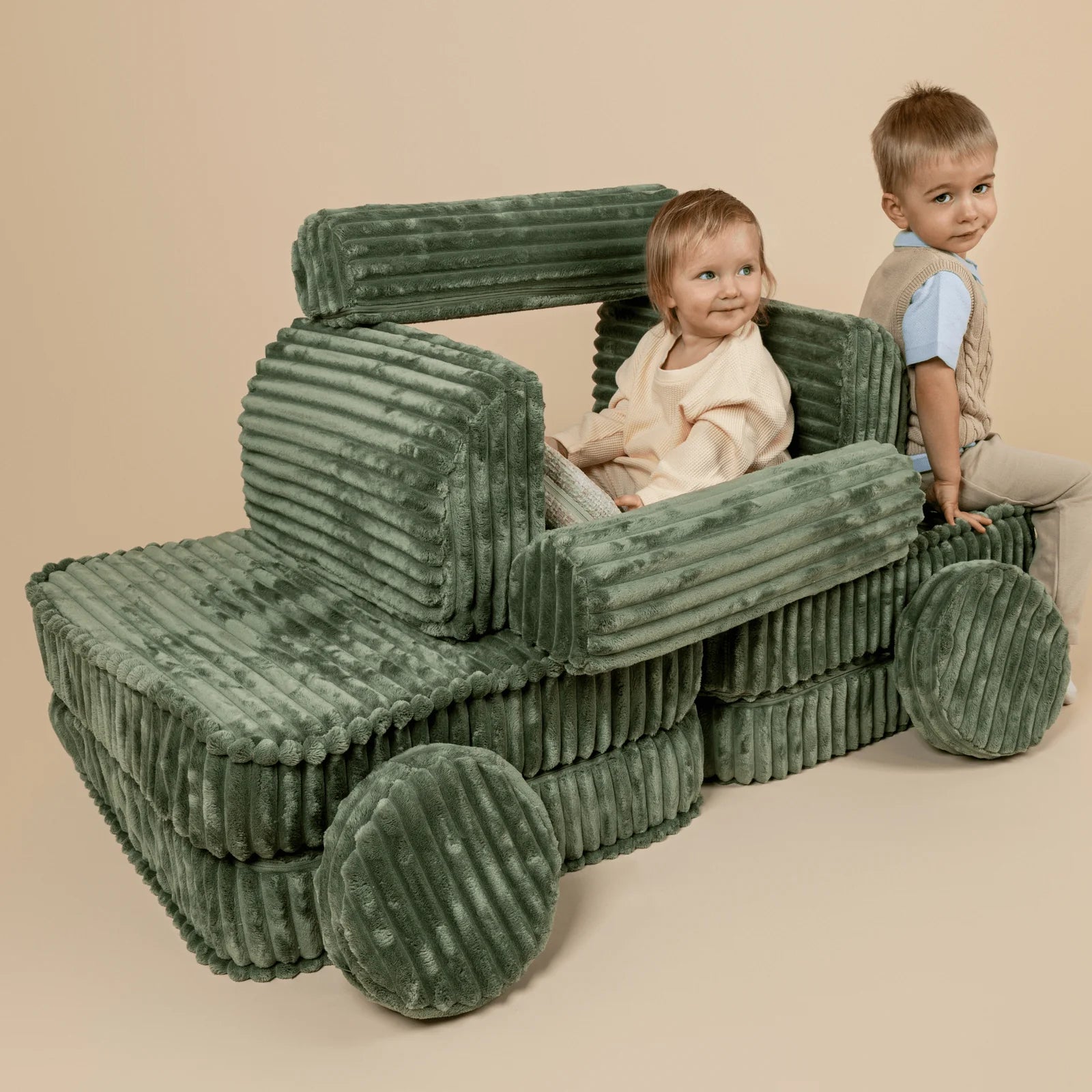 FORSALA - Modular Churros Leiksófi - Olive Sage Green