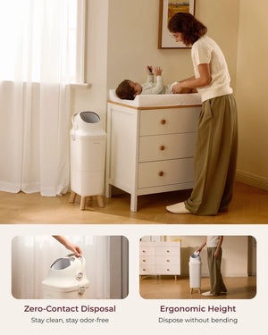 Momcozy Triple-Seal Diaper Pail – bleyjufata með þrefaldri lyktarlokun