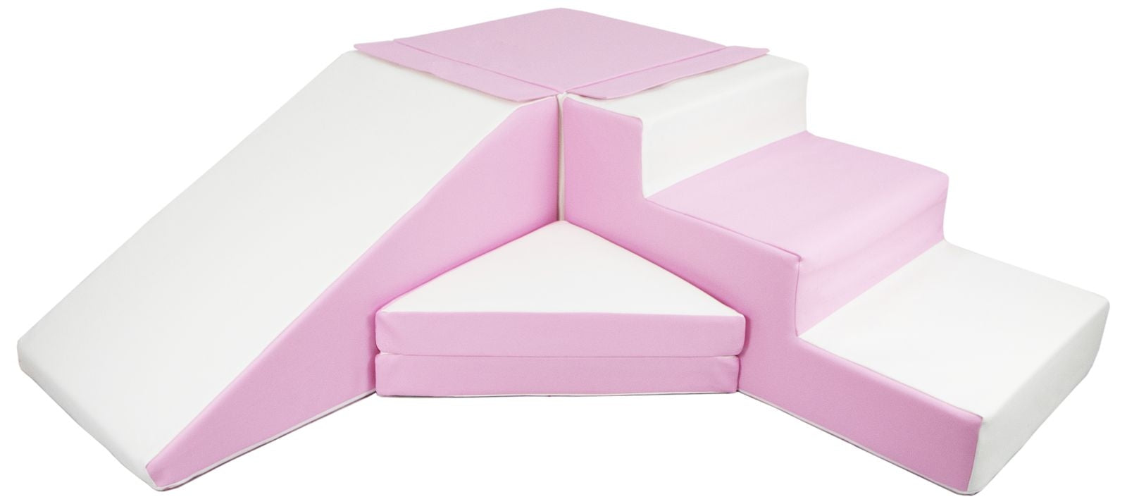 Slide and step kubbar Bleikt/Hvítt