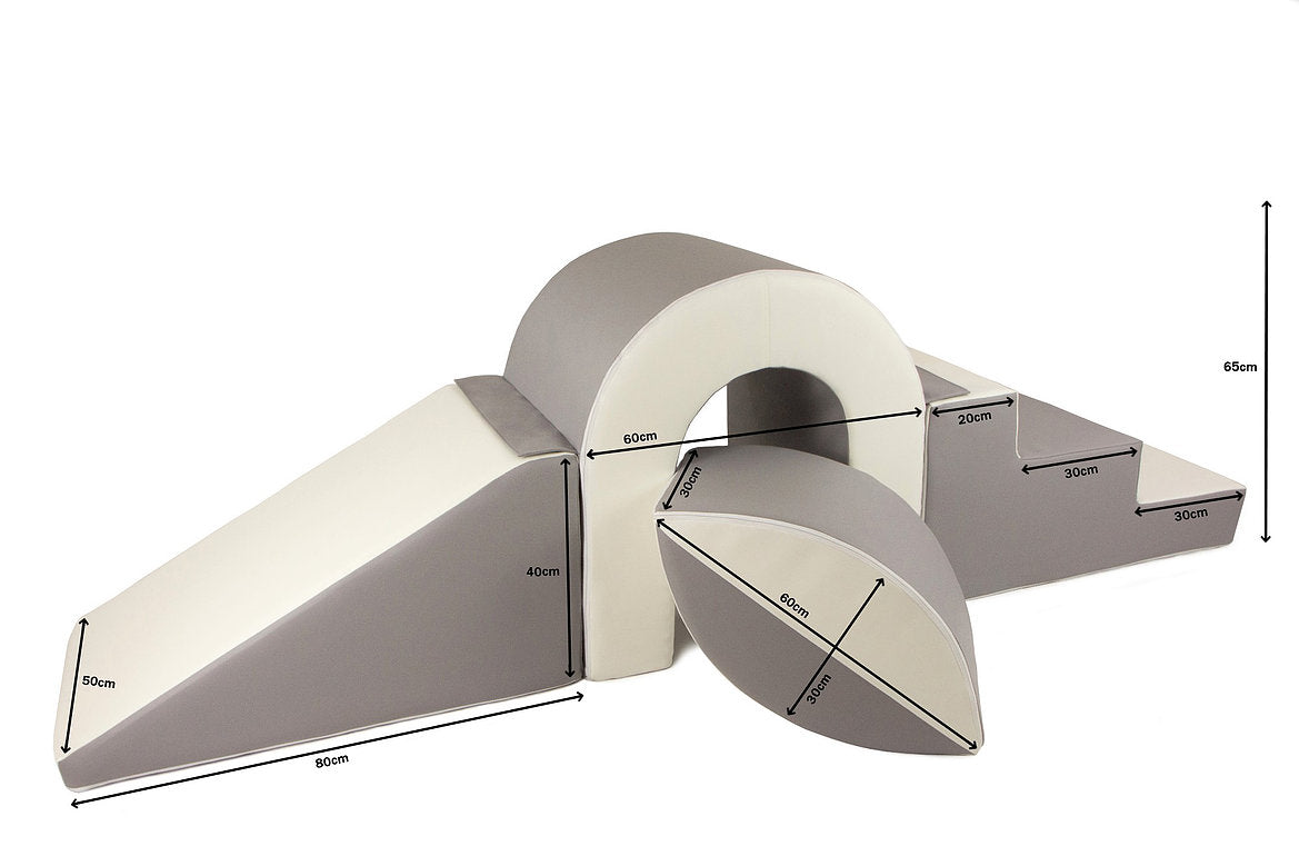 Step and Climb kubbar Grátt/Hvítt